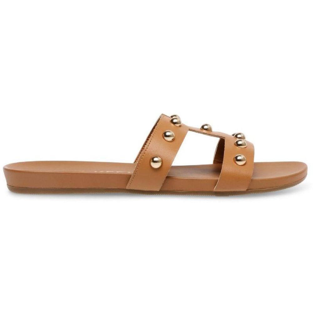 Anne Klein Womens Ely Brown Embellished Slip-On T-Strap Sandals Shoes NWT_2